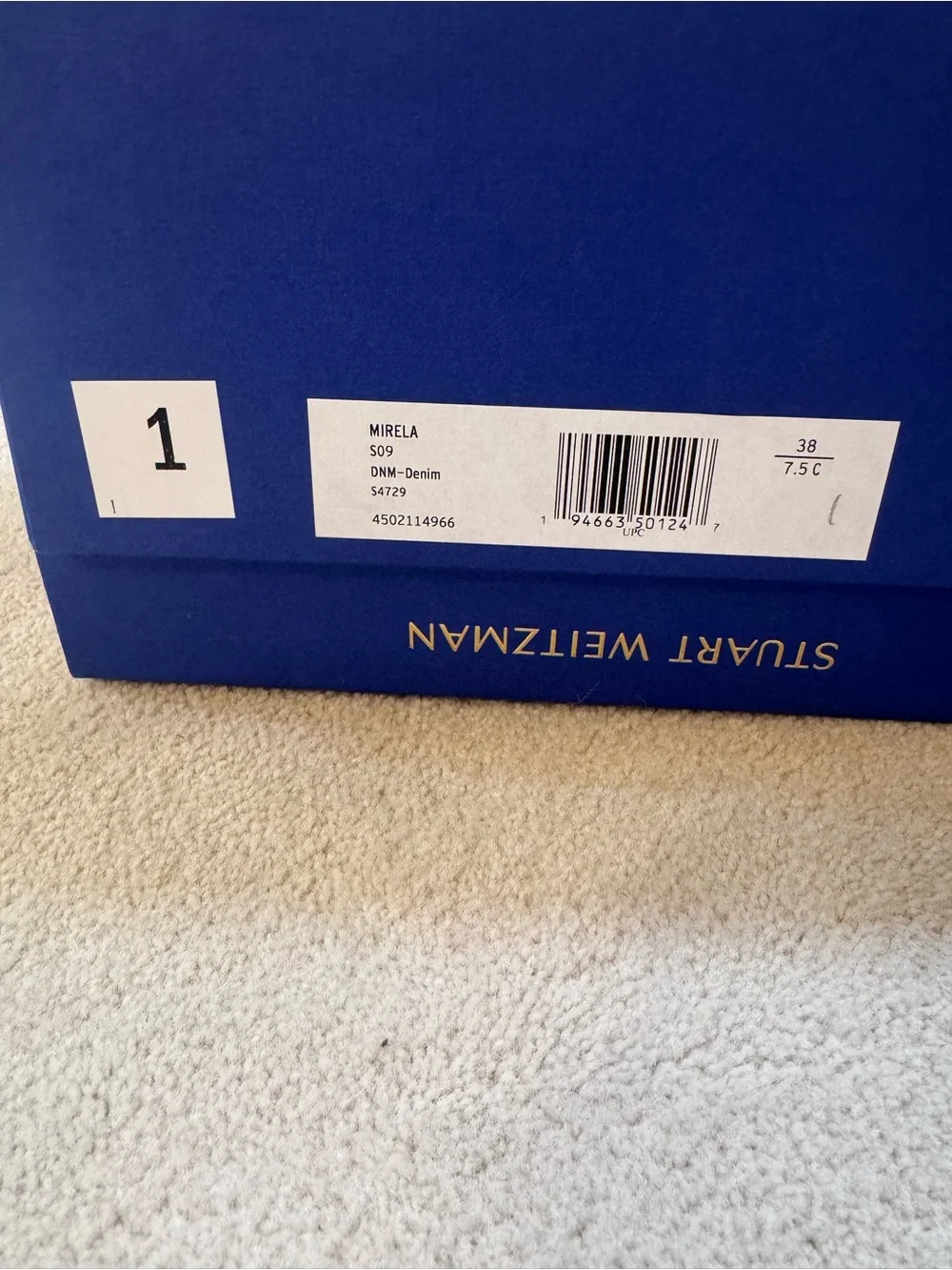 Stuart Weitzman Denim Espadrille Wedge Sandals - Dark Blue - Picture 3 of 3